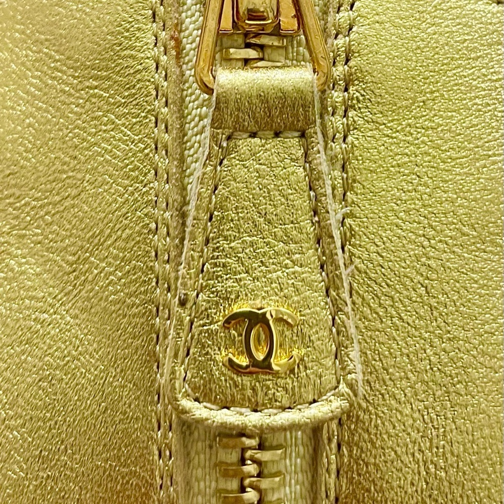 AUTH! CHANEL Metallic Gold Tall Tie Up Gladiator Flat Boot Sandals 36.5 - Picture 7 of 12